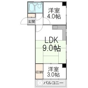 2LDK 間取り図