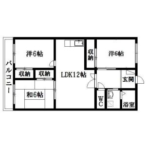 3LDK 間取り図