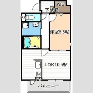 1LDK 間取り図