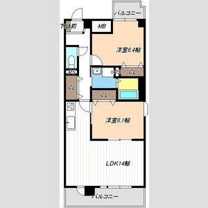 2LDK 間取り図