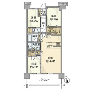 3LDK 間取り図