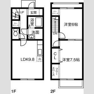 2LDK 間取り図