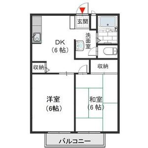 2DK 間取り図