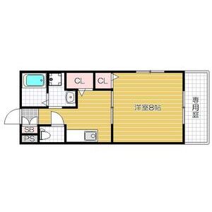 1K 間取り図