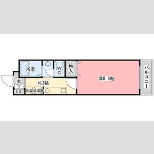 1K 間取り図