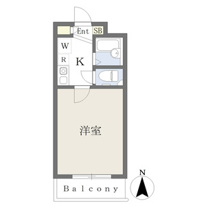 1K 間取り図
