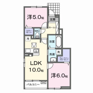 2LDK 間取り図