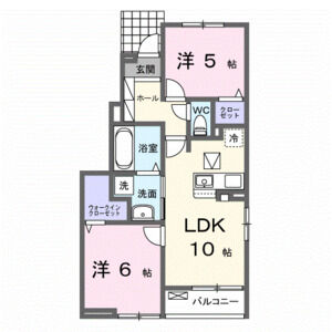 2LDK 間取り図