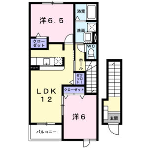 2LDK 間取り図