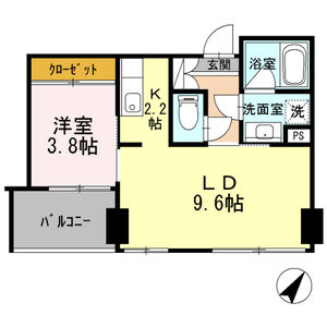 1LDK 間取り図