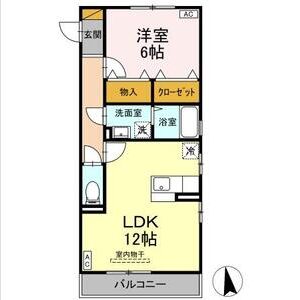 1LDK 間取り図