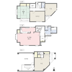 4LDK 間取り図