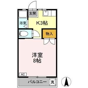 1K 間取り図