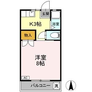 1K 間取り図