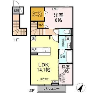 2LDK 間取り図