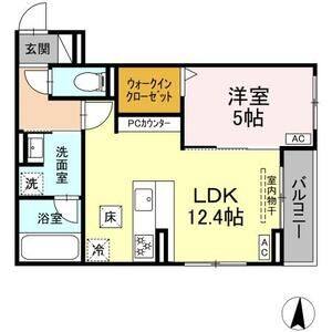 1LDK 間取り図
