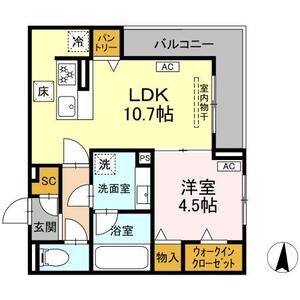 1LDK 間取り図