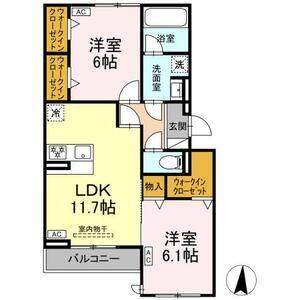 2LDK 間取り図