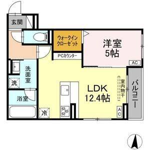 1LDK 間取り図
