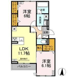 2LDK 間取り図