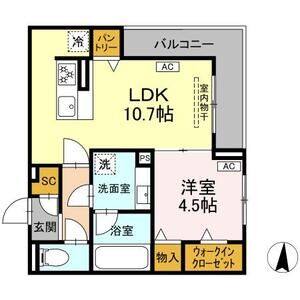 1LDK 間取り図