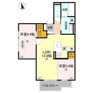 2LDK 間取り図