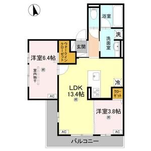 2LDK 間取り図