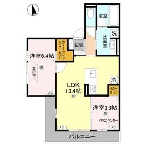 2LDK 間取り図
