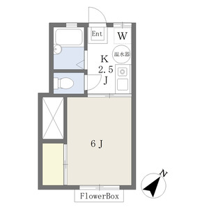 1K 間取り図
