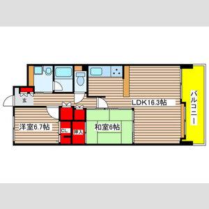 2LDK 間取り図