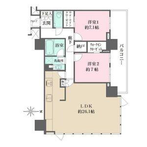 2LDK 間取り図