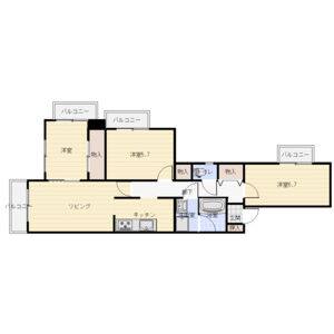 3LDK 間取り図