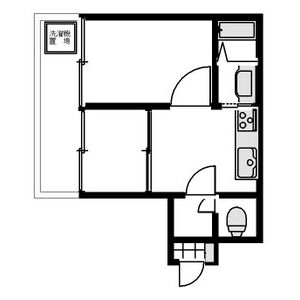 2DK 間取り図