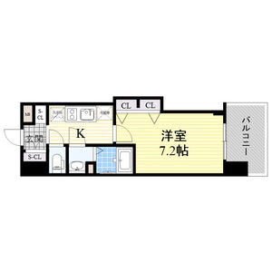 1K 間取り図