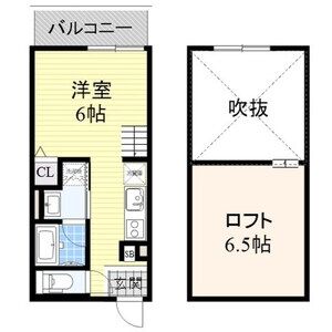 1K 間取り図