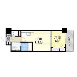 1LDK 間取り図