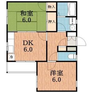 2DK 間取り図