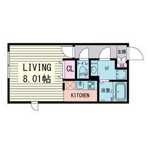 1K 間取り図