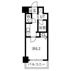 1K 間取り図