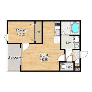 1LDK 間取り図