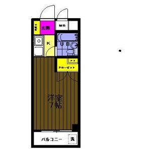 1K 間取り図