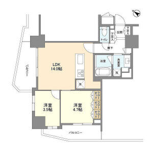 2LDK 間取り図