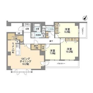 3LDK 間取り図