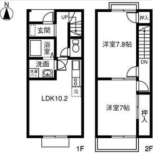 2LDK 間取り図
