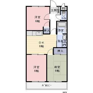 3DK 間取り図
