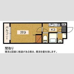 1K 間取り図