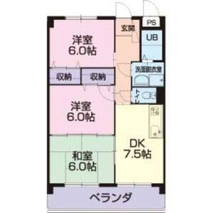 3DK 間取り図