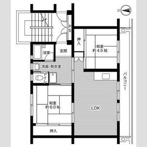 2LDK 間取り図