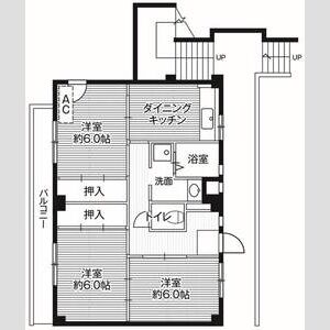 3DK 間取り図