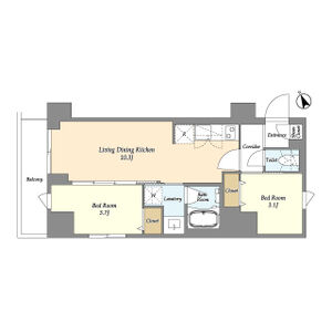 2LDK 間取り図